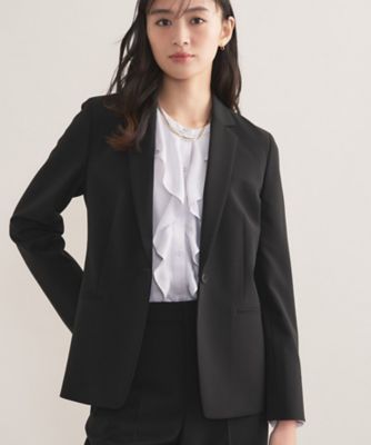 通勤スーツ／洗える】ストレッチテーラードカラージャケット