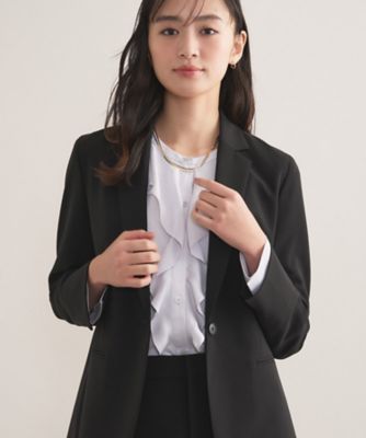 通勤スーツ／洗える】ストレッチテーラードカラージャケット