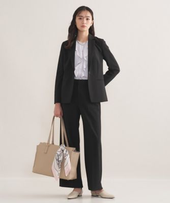 通勤スーツ／洗える】ストレッチテーラードカラージャケット