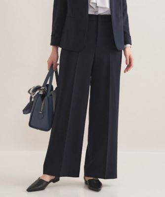 通勤スーツ／洗える】ストレッチワイドパンツ（2002552949