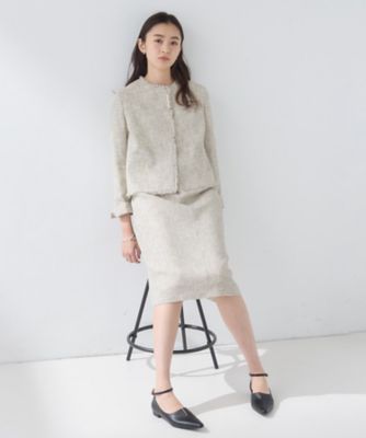 軽量／セレモニー／SETUP可能】ストレッチツイードジャケット