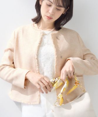 ベージュ系 レディースの大きいサイズ 13号～25号／2L～8L ジャケット