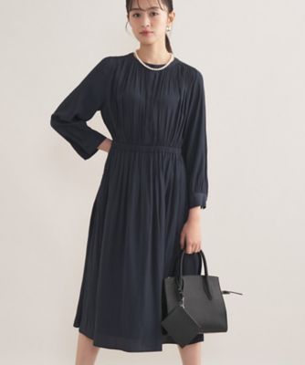 極美品✨FOXEY 2020年購入 晩夏秋に☻ギャザー フレアワンピース 40 洗える／セレモニー】ギャザーフレアワンピース（2002552958