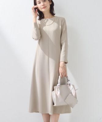 ＜INDIVI L (Women/大きいサイズ)＞【上品光沢／セレモニー／ＳＥＴＵＰ可能】スタイルＵＰワンピース（２００２５５２９６２）