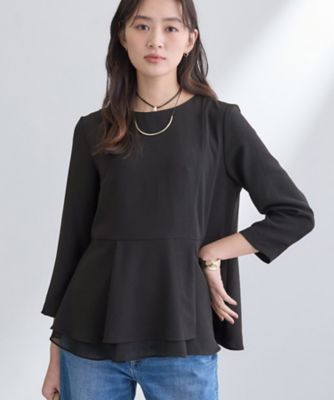 ＜INDIVI L (Women/大きいサイズ)＞【洗える／ＵＶケア／ＳＥＴＵＰ可】着る日傘ペプラムブラウス（２００２５５２９６９）