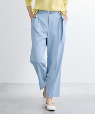 ＜INDIVI L (Women/大きいサイズ)＞【洗える／ＵＶケア／ＳＥＴＵＰ可能】デニムライクテーパードパンツ（２００２５５２９８３）