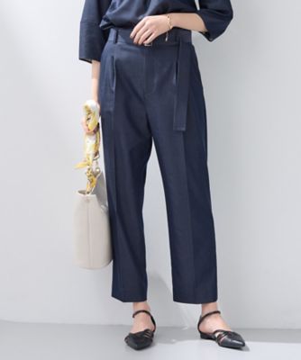 INDIVI (Women)/インディヴィ 【洗える／ＵＶケア／ＳＥＴＵＰ可能】デニムライクテーパードパンツ（２００２５５２９８３）