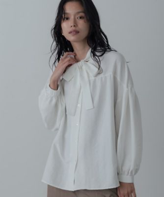 GALLEST (Women)/ギャレスト ピーチタッチボウタイブラウス(2002553043) シロ003 トップス【三越伊勢丹/公式】