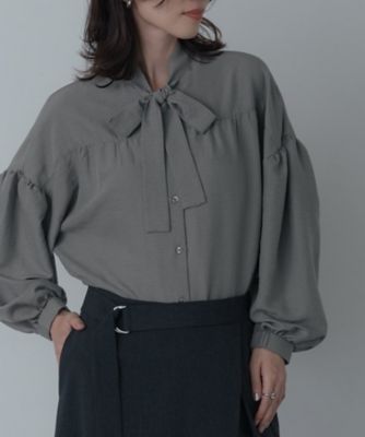 GALLEST (Women)/ギャレスト ピーチタッチボウタイブラウス(2002553043) グレー013 トップス【三越伊勢丹/公式】