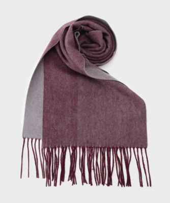 ラッピング巾着セット】カシミヤブレンド リバーシブルマフラー