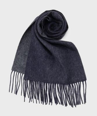 ラッピング巾着セット】カシミヤブレンド リバーシブルマフラー