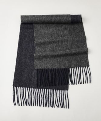 ラッピング巾着セット】カシミヤブレンド リバーシブルマフラー