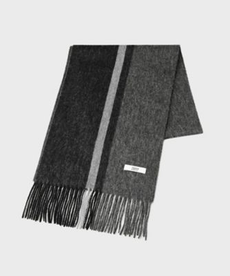 ラッピング巾着セット】カシミヤブレンドパネルマフラー