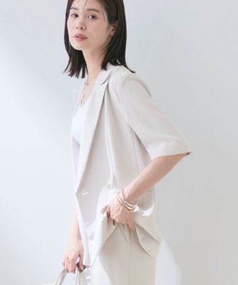 ＜INDIVI S (Women/小さいサイズ)＞【着る日傘】ハーフスリーブダブルジャケット（２００２５５３０６５）