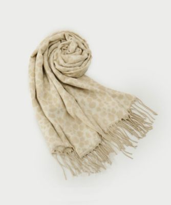 COUP DE CHANCE (Women)/クードシャンス レオパード柄ストール/フリンジストール(2002553082) ベージュ350 スカーフ・ショール【三越伊勢丹/公式】