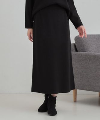 ＜SHOO LA RUE (Women)＞【洗濯機可／セットアップ可／毛玉になりにくい】心地よく穿ける　ニットナロースカート（２００２５５３１０６）
