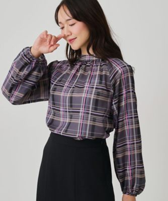 COUP DE CHANCE (Women)/クードシャンス【手洗い可/日本製】チェック柄ブラウス(2002553141) ピンク371 トップス【三越伊勢丹/公式】