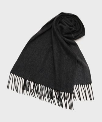 TAKEO KIKUCHI (Men)/タケオキクチ ベビーカシミヤ無地マフラー(2002553143) クロ519 ネックウォーマー【三越伊勢丹/公式】