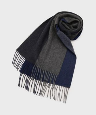 洗えるカシミヤ】ピュアカシミヤ 4面パネルマフラー