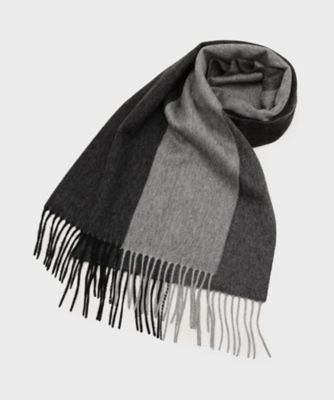 洗えるカシミヤ】ピュアカシミヤ 4面パネルマフラー