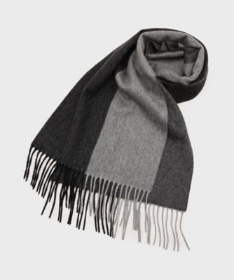 TAKEO KIKUCHI (Men)/タケオキクチ カシミヤ100 4面パネルマフラー(2002553146) クロ519 ネックウォーマー【三越伊勢丹/公式】