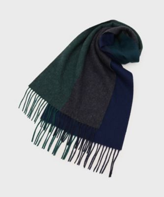 TAKEO KIKUCHI (Men)/タケオキクチ カシミヤ100 4面パネルマフラー(2002553146) グリーン524 ネックウォーマー【三越伊勢丹/公式】