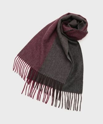 TAKEO KIKUCHI (Men)/タケオキクチ カシミヤ100 4面パネルマフラー(2002553146) アカ564 ネックウォーマー【三越伊勢丹/公式】