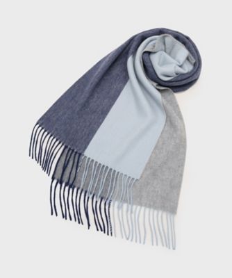 TAKEO KIKUCHI (Men)/タケオキクチ カシミヤ100 4面パネルマフラー(2002553146) アオ592 ネックウォーマー【三越伊勢丹/公式】