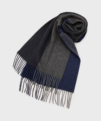 TAKEO KIKUCHI (Men)/タケオキクチ カシミヤ100 4面パネルマフラー(2002553146) アオ594 ネックウォーマー【三越伊勢丹/公式】