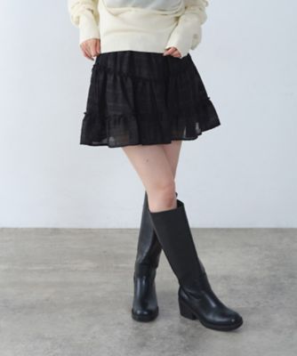 dream ruffle lace mini skirt