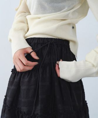 dream ruffle lace mini skirt