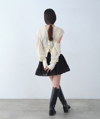 dream ruffle lace mini skirt