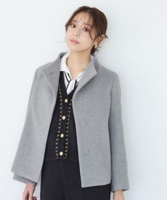 ＜COUP DE CHANCE (Women)＞【日本製】スタンドカラーのショート丈コート（２００２５５３１５３）