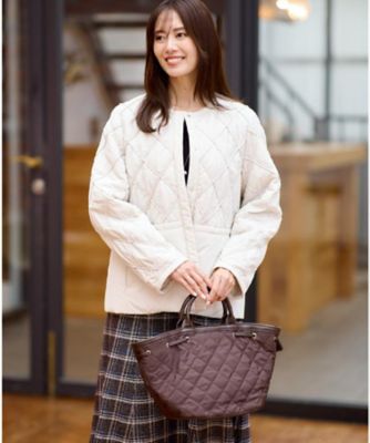 ショルダー付き／コーディネートのアクセントに◎】キルティングバッグ