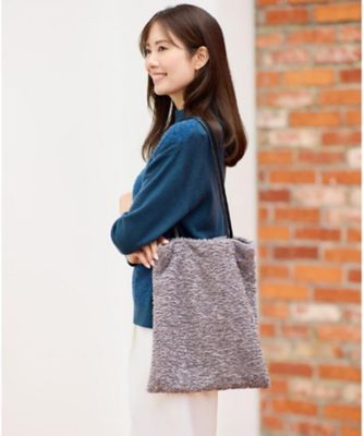 コーディネートのアクセントに◎】もこもこボアトートバッグ