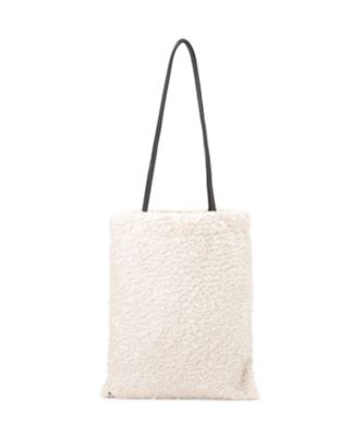 コーディネートのアクセントに◎】もこもこボアトートバッグ