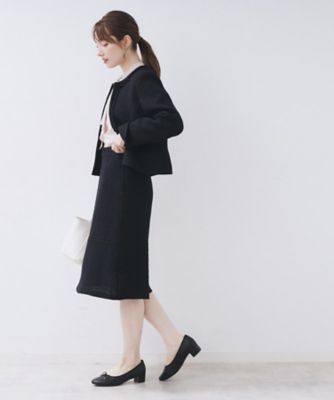 ≪通勤・セレモニー／セットアップ対応≫フレアツイードスカート【洗濯