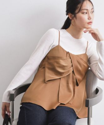 OPAQUE.CLIP (Women)/オペークドットクリップ サテンキャミブラウス(2002553642) チャ041 トップス【三越伊勢丹/公式】