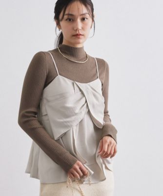 OPAQUE.CLIP (Women)/オペークドットクリップ サテンキャミブラウス(2002553642) ベージュ051 トップス【三越伊勢丹/公式】