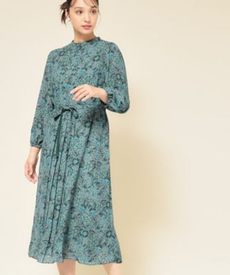 SUNAUNA (Women)/スーナウーナ【co creation and yours/SS~L】レースプリーツワンピース(2002553650) グリーン122 ワンピース・ドレス【三越伊勢丹/公式】