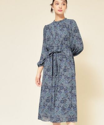 SUNAUNA (Women)/スーナウーナ【co creation and yours/SS~L】レースプリーツワンピース(2002553650) アオ194 ワンピース・ドレス【三越伊勢丹/公式】