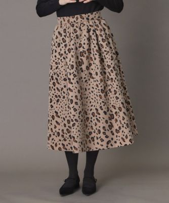 Drawer ドゥロワー レオパード ジャガード タック スカート Drawer ドゥロワー レオパード ジャガード タック スカート 楽天市場