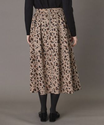 miumiu レオパードスカート レオパードタックボリュームスカート（2002553659