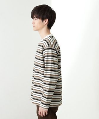 oldA.P.C.ボーダーロンT ランダムボーダー長袖タフTシャツ 【洗濯機OK