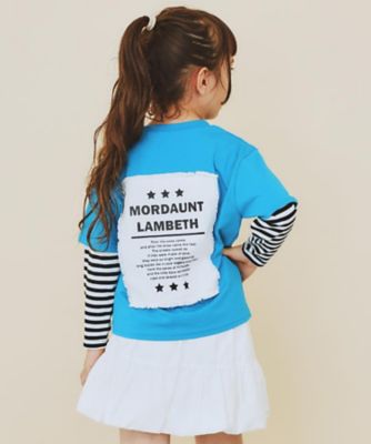 THE SHOP TK (Baby & Kids)/ザ ショップ ティーケー (キッズ）レイヤード風デニムアップリケロンTee(2002553786) アオ092 トップス【三越伊勢丹/公式】