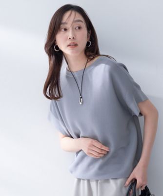 11色展開／体型カバー／洗える】前後2WAYフレンチスリーブニット