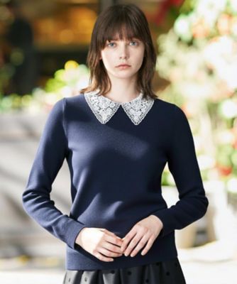 2WAYレースカラーニット（2002554081） | DRESSTERIOR