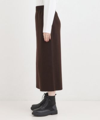 毛玉レス／洗える】すっきり見えが叶う ナロースカート