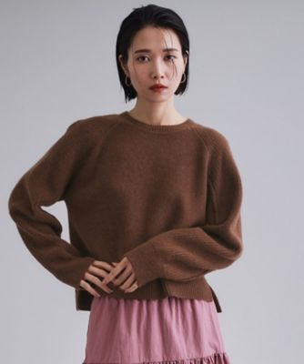 OPAQUE.CLIP (Women)/オペークドットクリップ メリノウール クルーミドルゲージニット(2002554489) チャ043 トップス【三越伊勢丹/公式】