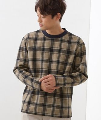 THE SHOP TK (Men)/ザ ショップ ティーケー チェックジャカードプルオーバー(2002554527) アオ293 トップス【三越伊勢丹/公式】